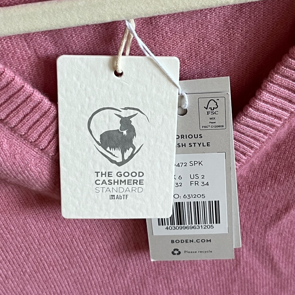 Brand new Boden cashmere sweater